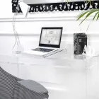 Mbështetëse për laptopë në Dizajn Pleksiglas transparent ose të tymosur 2 copë - Nerdino Viadurini