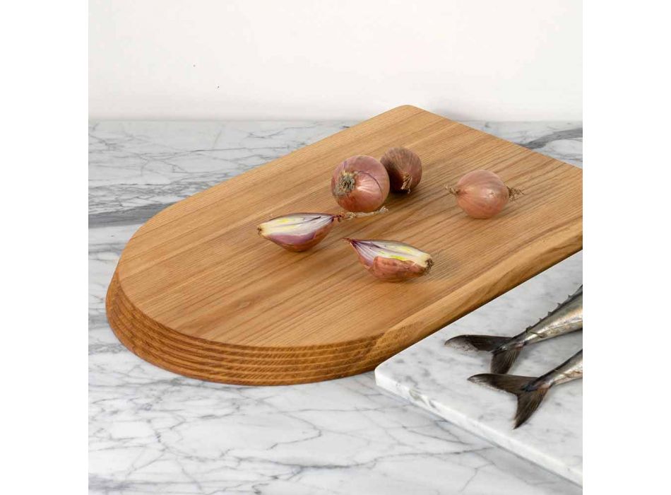 Pllaka prerëse dhe Aksesorë kuzhine në model luksoz prej mermeri, druri dhe çeliku - Icaro Viadurini