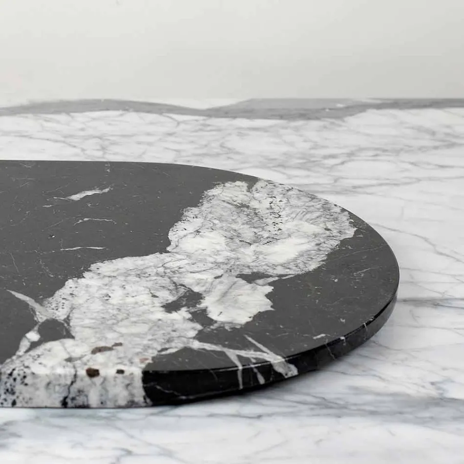 Pllaka prerëse dhe Aksesorë kuzhine në model luksoz prej mermeri, druri dhe çeliku - Icaro Viadurini