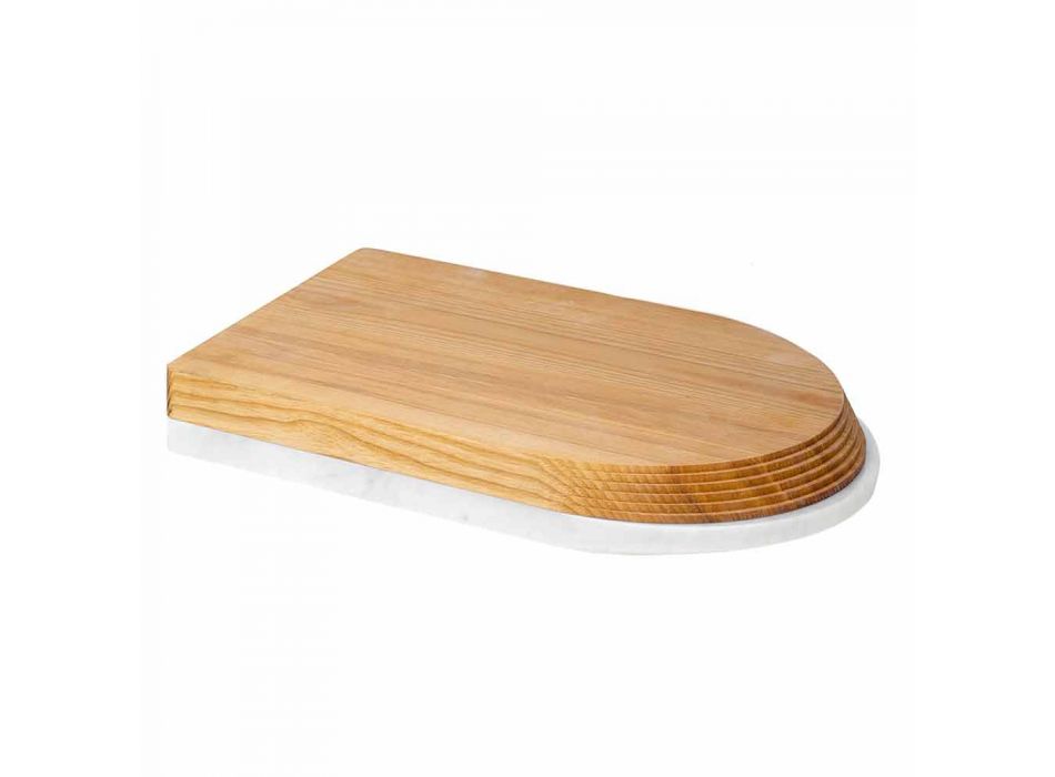 Pllaka prerëse dhe Aksesorë kuzhine në model luksoz prej mermeri, druri dhe çeliku - Icaro Viadurini