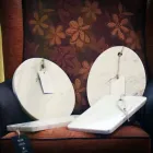 Pllaka moderne e prerjes ovale në mermer të bardhë Carrara prodhuar në Itali - Masha Viadurini