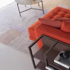 Qilim modular me ngjyrë viskoze i punuar me dorë, i endur në Indi - Gilberto Viadurini