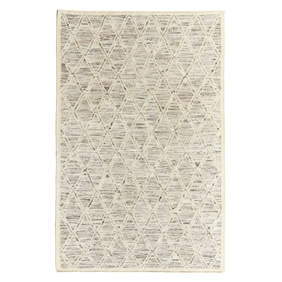 Qilim Modern në Fildish prej leshi dhe pambuku me Fantazi për Sallon - Peppo Viadurini