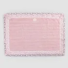 Tapet banjoje sfungjer pambuku dhe liri me 2 ngjyra Poema Lace - Cuorotto Viadurini