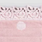 Tapet banjoje sfungjer pambuku dhe liri me 2 ngjyra Poema Lace - Cuorotto Viadurini