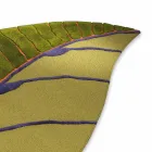 Qilim i dhomës së ndenjes me formë gjethe me lesh me tufa dore i prodhuar në Itali - Acino Viadurini