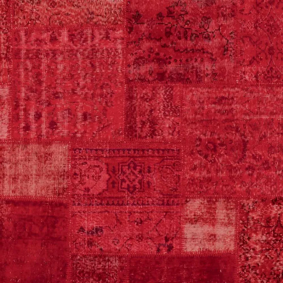 Qilim me nyje të dorës së dhomës së ndenjes me lara-lara artizanale në Türkiye - Raimund Viadurini