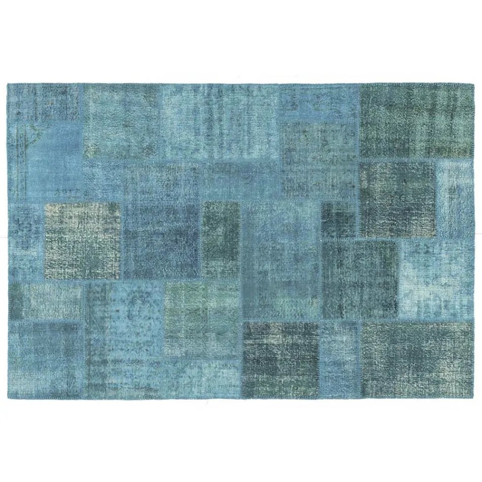 Qilim me nyje të dorës së dhomës së ndenjes me lara-lara artizanale në Türkiye - Raimund Viadurini