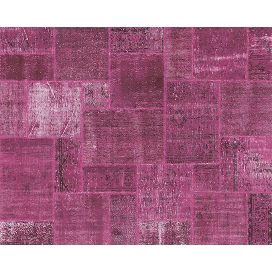 Qilim me nyje të dorës së dhomës së ndenjes me lara-lara artizanale në Türkiye - Raimund Viadurini