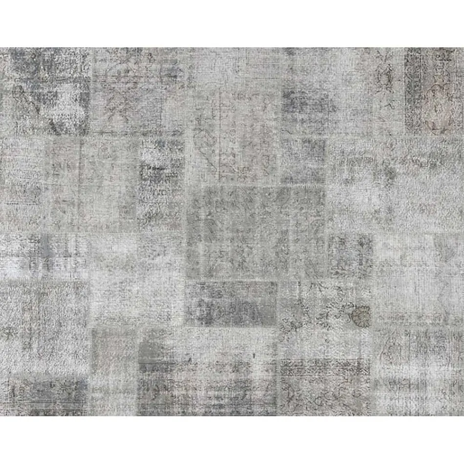 Qilim me nyje të dorës së dhomës së ndenjes me lara-lara artizanale në Türkiye - Raimund Viadurini