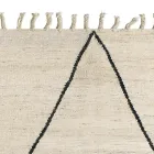 Tapeti i dhomës së ndenjes prej leshi dhe pambuku me dizajn modern gjeometrik - Metria Viadurini