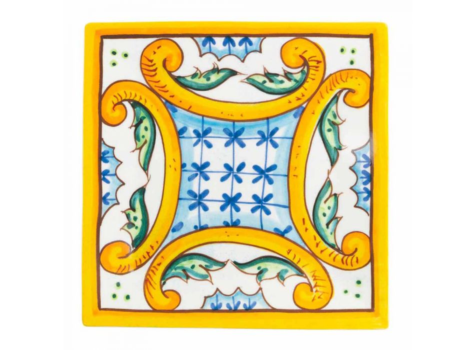 Tavolinë elegante me ngjyra, Porcelani dhe Gresi prej guri 18 Copë - Pllaka Viadurini