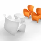 Tavolina moderne për kafe për ambiente të brendshme ose të jashtme, 2 copë - Zambak nga Myyour Viadurini