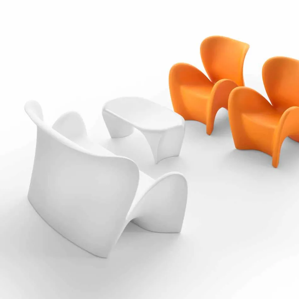 Tavolina moderne për kafe për ambiente të brendshme ose të jashtme, 2 copë - Zambak nga Myyour Viadurini