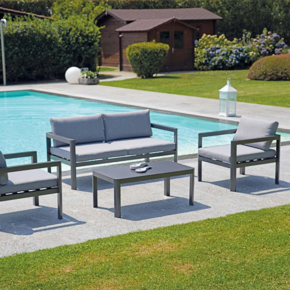 Tavolinë kopshti 100x55 cm në alumin me dekorime të ndryshme - Mickey Mouse Viadurini