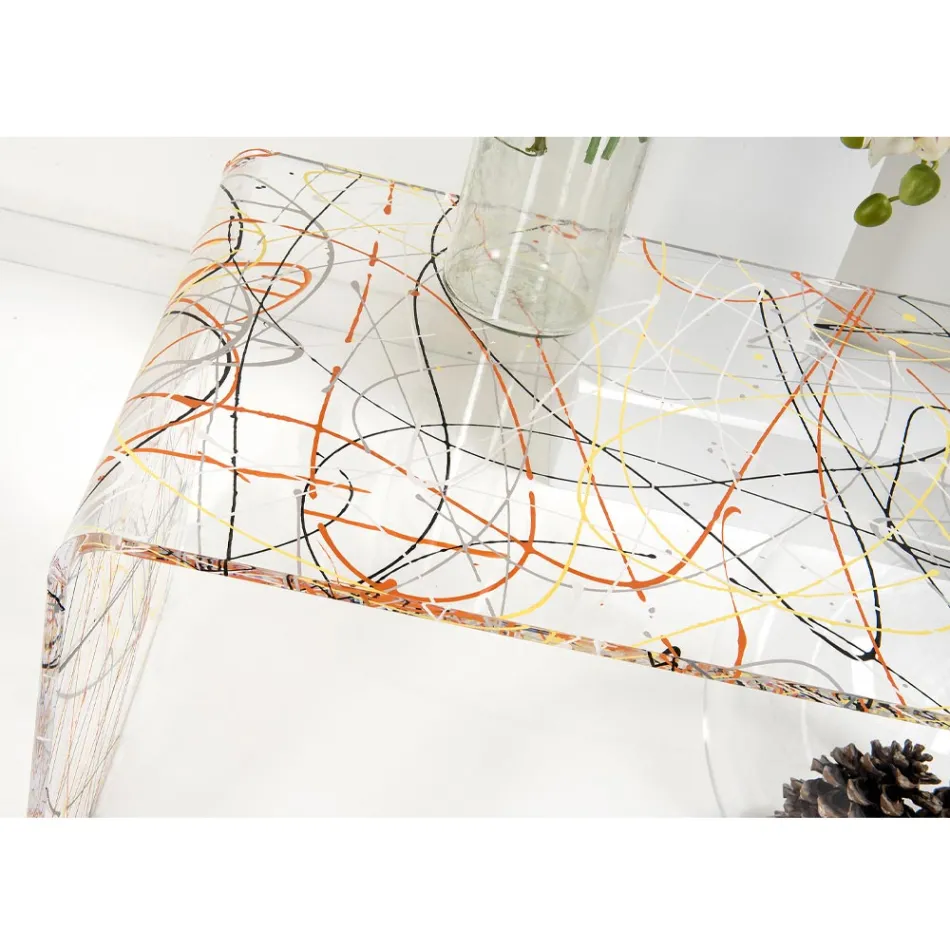 Tavolinë ura moderne në pleksiglas e prodhuar në Itali, Bolly Viadurini