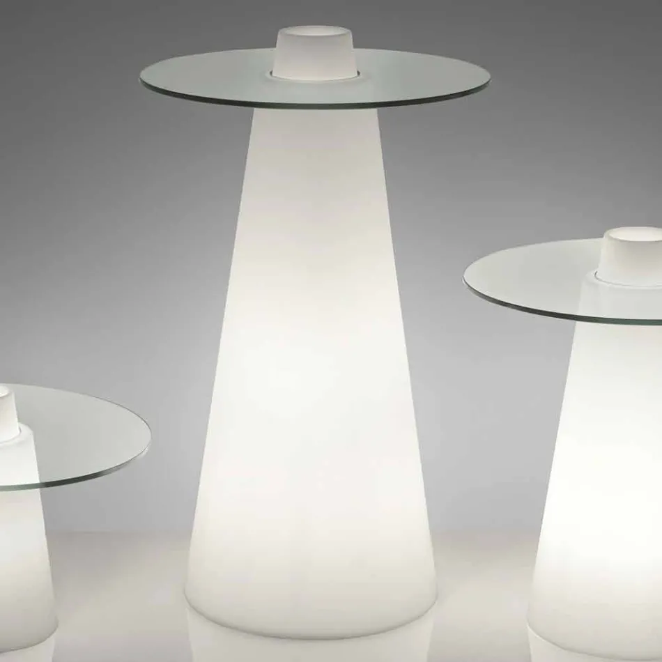 Slide Peak high table (H120) polietileni dhe qelqi prodhuar në Itali Viadurini