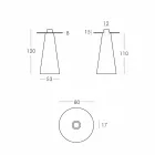 Slide Peak high table (H120) polietileni dhe qelqi prodhuar në Itali Viadurini