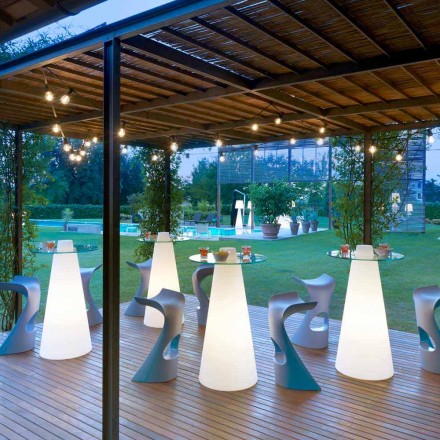 Slide Peak high table (H120) polietileni dhe qelqi prodhuar në Itali Viadurini