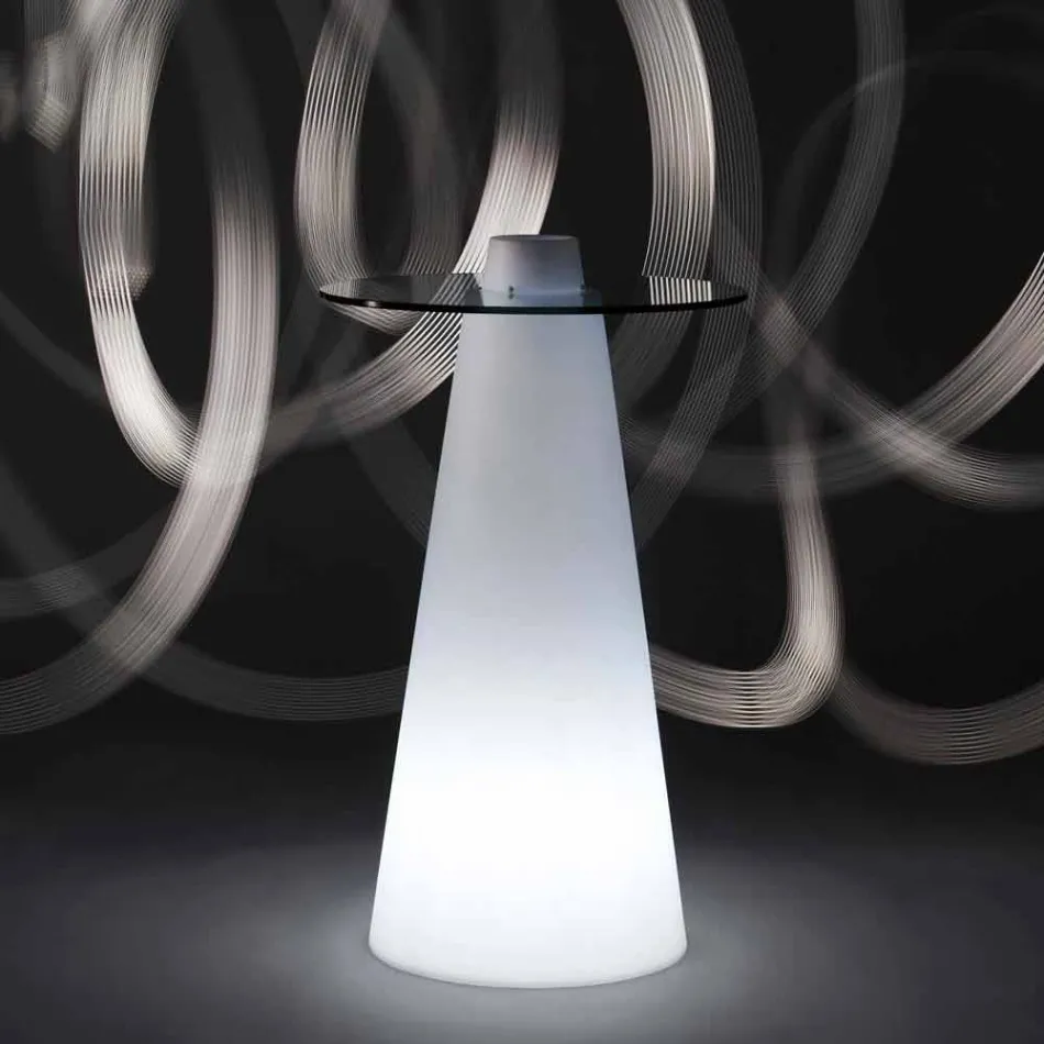 Slide Peak high table (H120) polietileni dhe qelqi prodhuar në Itali Viadurini