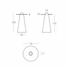 Slide Peak high table (H120) polietileni dhe qelqi prodhuar në Itali Viadurini