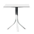 Tavolinë në shirita në natyrë me 3 këmbë alumini të mbështetur në 2 përfundime - Filomena