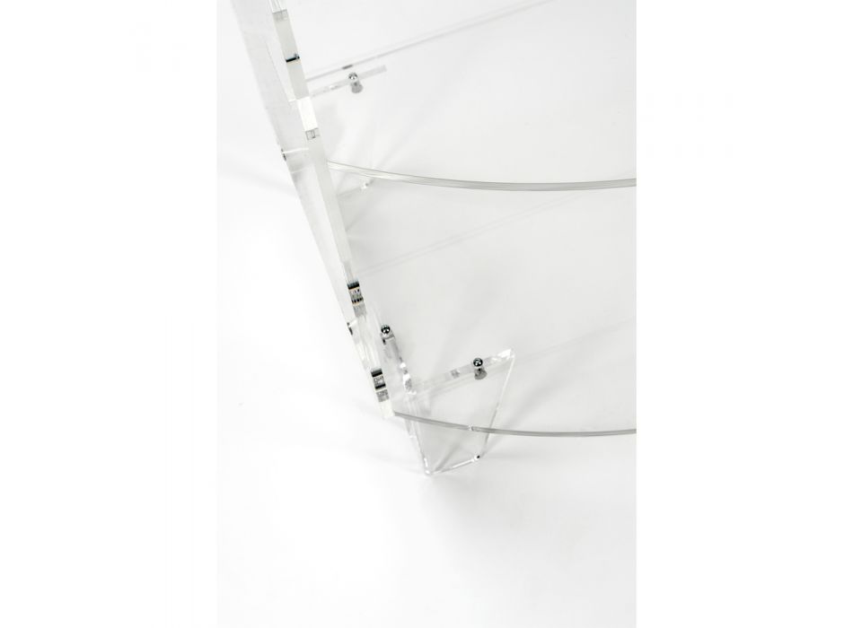 Tavolinë e Ulët pranë Tavolinës në Plexiglass Transparente Prodhuar në Itali - Alamain Viadurini