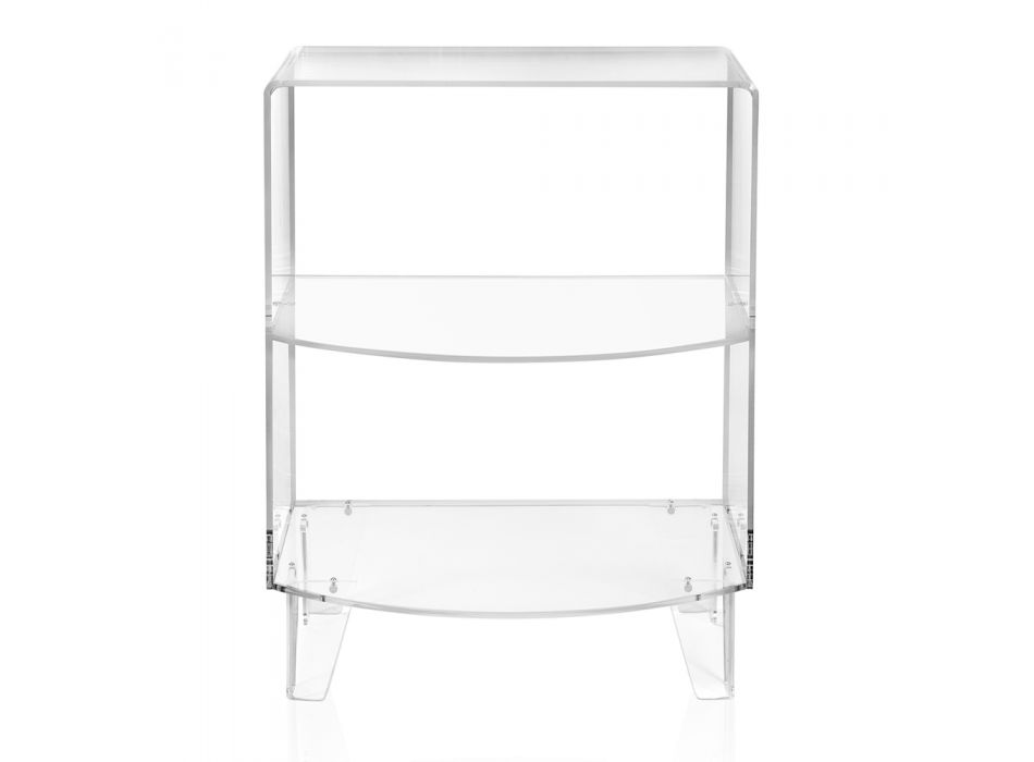 Tavolinë e Ulët pranë Tavolinës në Plexiglass Transparente Prodhuar në Itali - Alamain Viadurini