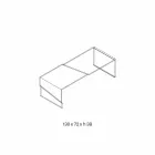 Tavolinë e ulët kafeje për dhomën e ndenjes në gotë transparente konsol - Ulje Viadurini