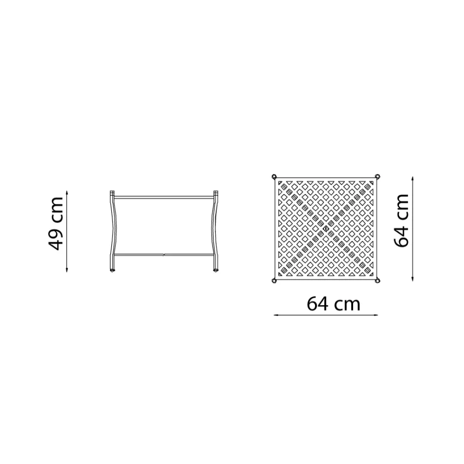 Tavolinë kafeje të palosshme në çelik të galvanizuar Prodhuar në Itali - Selvaggia Viadurini
