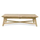 Tavolinë kafeje me formë drejtkëndëshe të ulët në natyrë me dru tik, Homemotion - Stuart Viadurini