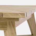 Tavolinë kafeje me formë drejtkëndëshe të ulët në dru tik, Homemotion - Stuart Viadurini