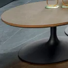 Tavolinë kafeje e ulët në metal dhe qeramikë të madhësive të ndryshme - Amereo Viadurini