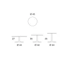 Tavolinë kafeje e ulët në metal dhe qeramikë të madhësive të ndryshme - Amereo Viadurini