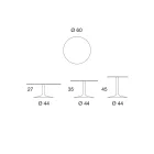 Tavolinë kafeje e ulët në metal dhe qeramikë të madhësive të ndryshme - Amereo Viadurini