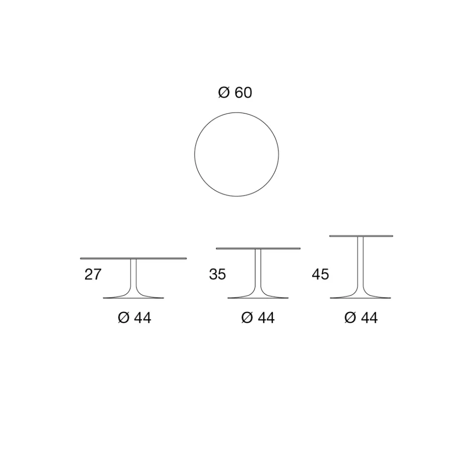 Tavolinë kafeje e ulët në metal dhe qeramikë të madhësive të ndryshme - Amereo Viadurini