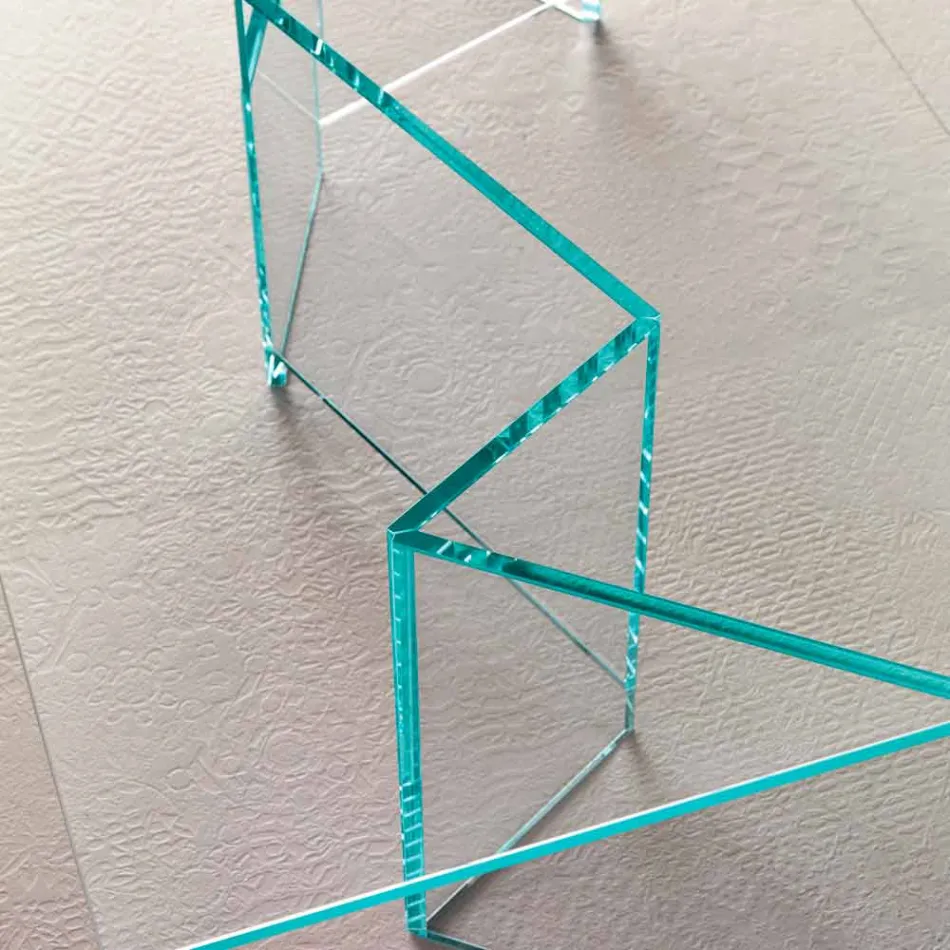 Tavolinë e ulët kafeje në gotë ekstra të pastër 2 Madhësia e prodhuar në Itali - e rastësishme Viadurini