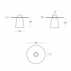 Polietileni dhe qelqi Slide Peak low table (H50) prodhuar në Itali Viadurini