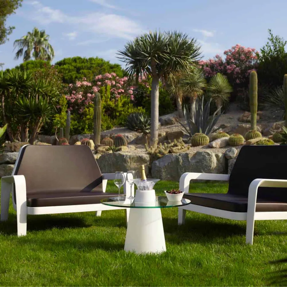 Polietileni dhe qelqi Slide Peak low table (H50) prodhuar në Itali Viadurini