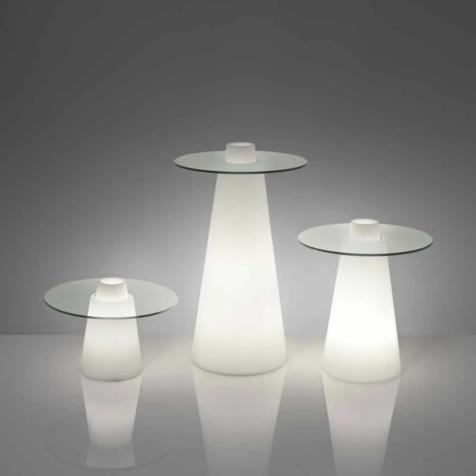 Polietileni dhe qelqi Slide Peak low table (H50) prodhuar në Itali Viadurini