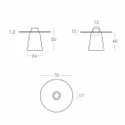Polietileni dhe qelqi Slide Peak low table (H50) prodhuar në Itali Viadurini