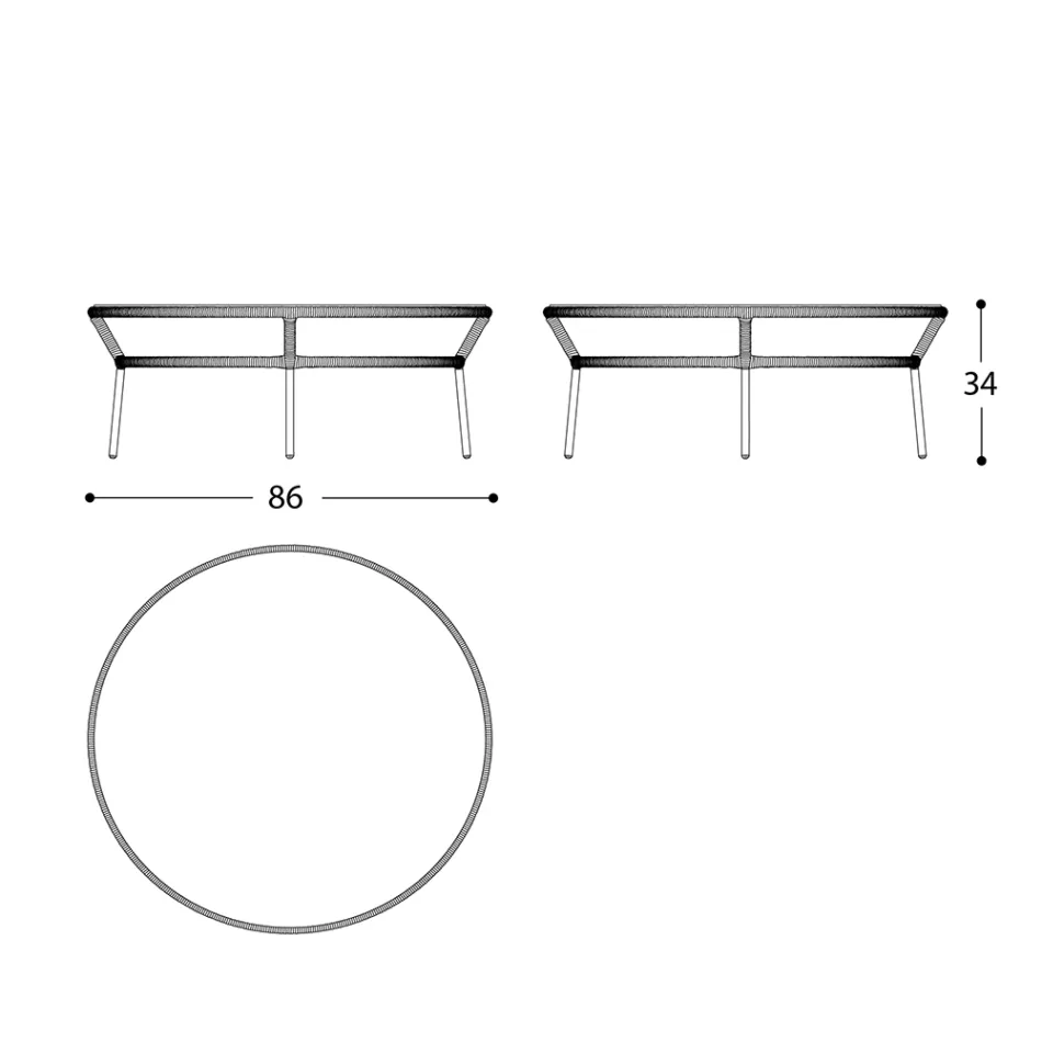 Tavolina e ulët Hpl ose Qeramike Prodhuar në Itali - Emmacross nga Varaschin Viadurini