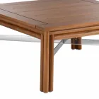 Tavolinë kafeje katrore e ulët për dhomën e ndenjes në natyrë në dru natyral ose të zi - Suzana Viadurini