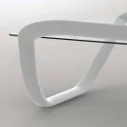 Dizajni modern i tryezës së bardhë në xhami dhe Adamantx® Continuum Viadurini