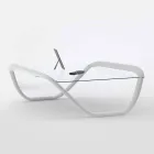 Dizajni modern i tryezës së bardhë në xhami dhe Adamantx® Continuum Viadurini