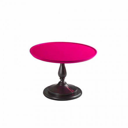 Tavolina e sallonit të koktejve me majën e llakuar rozë, me diametër 70 cm, Nik Viadurini