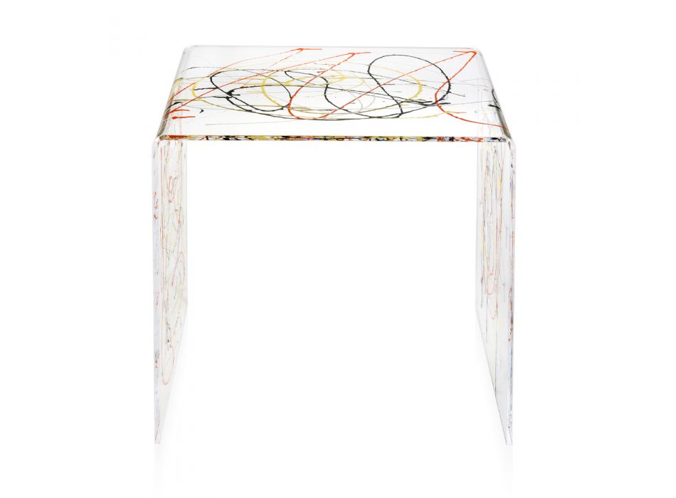 Tavolina pranë krevatit në madhësi pleksiglas transparente dhe me ngjyra 2 - Pelere Viadurini