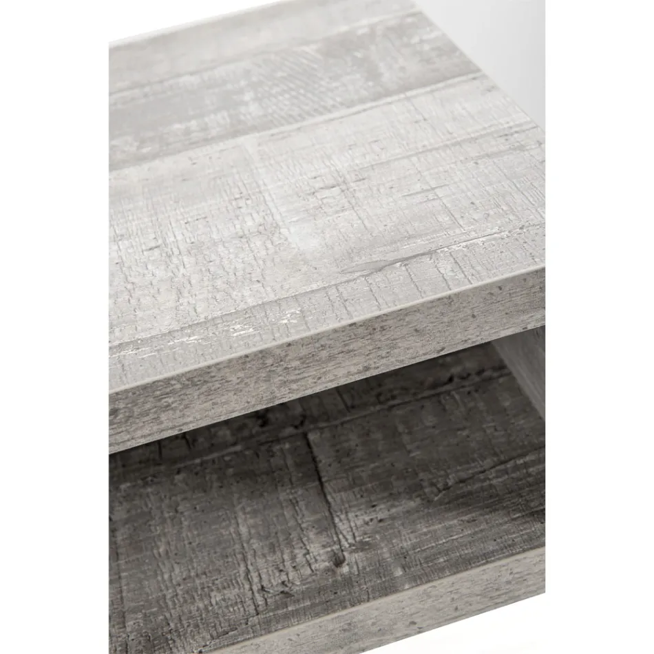 Tavolinë e riciklueshme pranë shtratit prej pleksiglasi dhe druri - Pascoli Viadurini