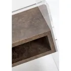 Tavolinë e riciklueshme pranë shtratit prej pleksiglasi dhe druri - Pascoli Viadurini