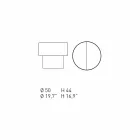 Tavolina e rrumbullakët e shtratit të dizajnit modern në Bordo ose Dru blu - Vinnie Viadurini